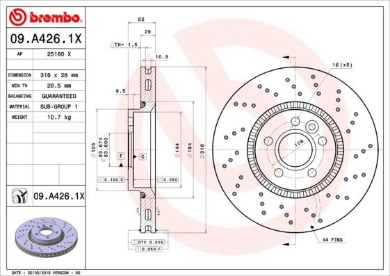 Ford Mondeo Galaxy Ön Fren Diski BREMBO