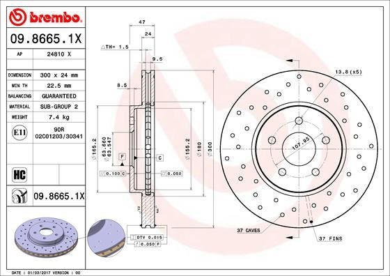 Ford Mondeo III Ön Fren Disk Aynası Delikli BREMBO