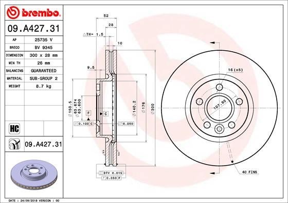 Ford Mondeo IV S-Max Land Rover Freelander II L359 Range Rover Evoque L538... BREMBO
