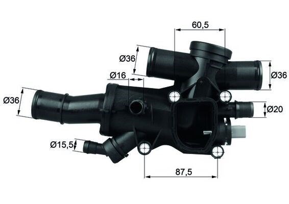 Ford Mondeo 4 Termostat Komple 83C MAHLE