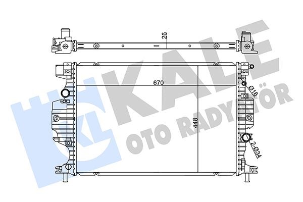 Ford Mondeo Galaxy S-Max Su Radyatörü KALE-RADYATOR