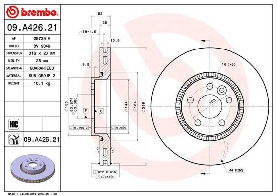 Ford Mondeo Galaxy Ön Fren Diski BREMBO