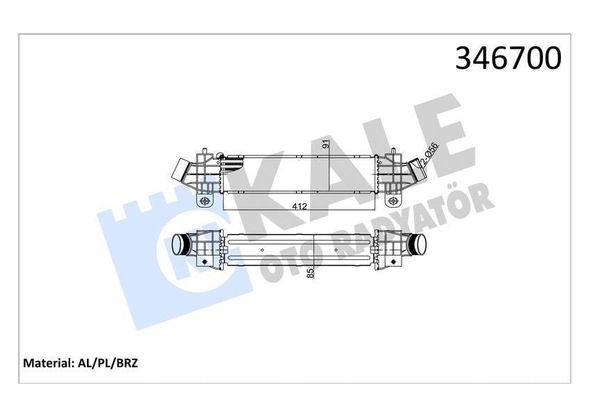 Ford Mondeo Turbo Radyatörü KALE-RADYATOR