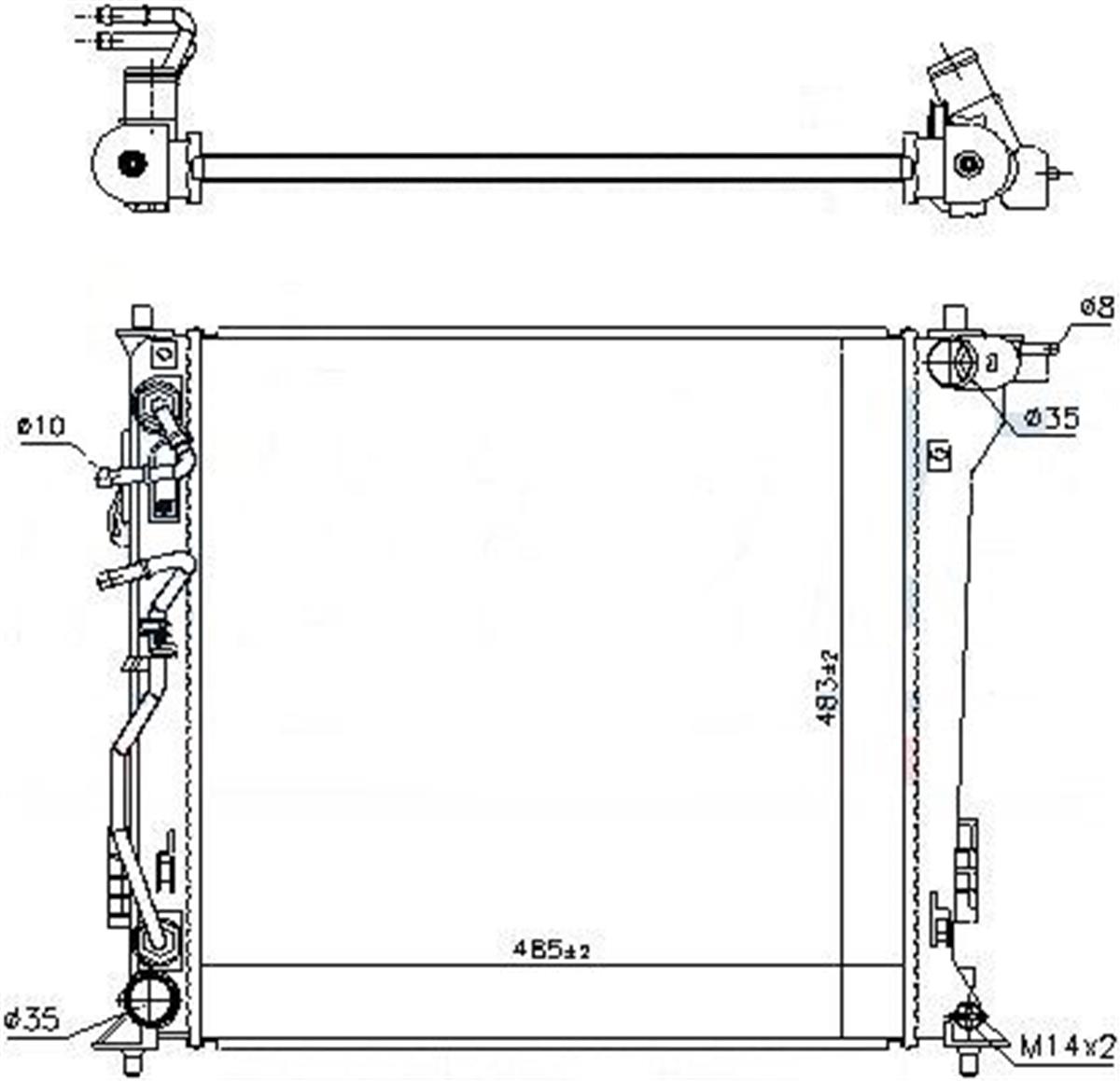 MOTOR SU RADYATORU BRAZING HYUNDAI TUCSON 2.0 CRDI 15- KIA SPORTAGE 2.0 CRDI 15-