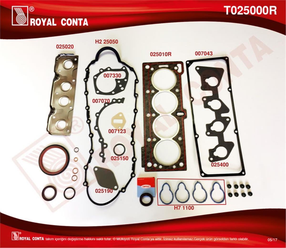 Motor Takım Conta Kecelı-Lastıklı R19 1.6 Ie-Clıo-Mgn K7j-K7m