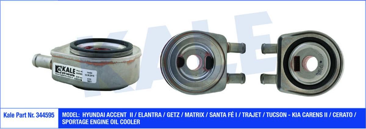 Motor Yağ Soğutucu Accent Iı-Elantra-Getz-Matrıx-Santa F I-Trajet-Tucson-Carens