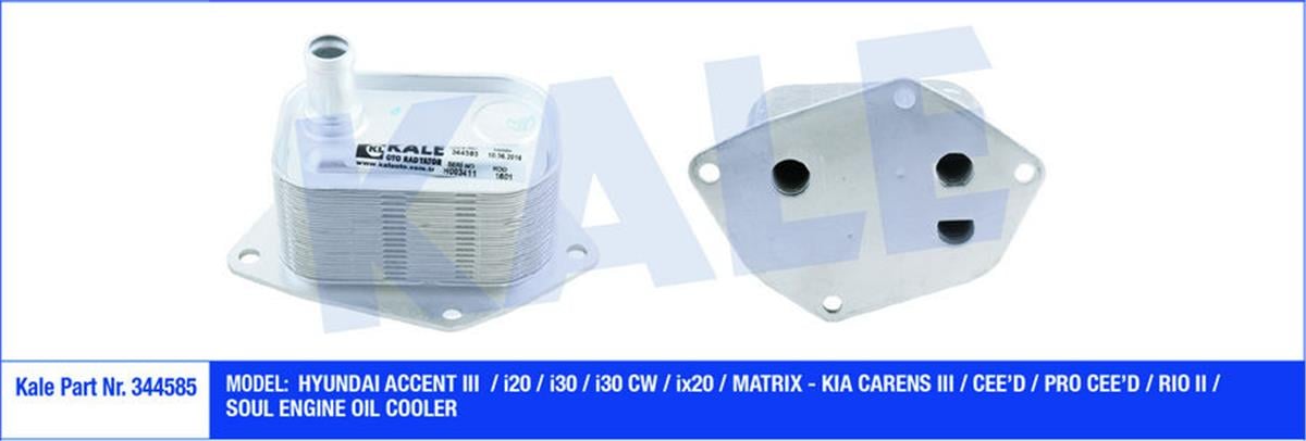 Motor Yağ Soğutucusu Accent Era-Getz 06 1.5 Crdi