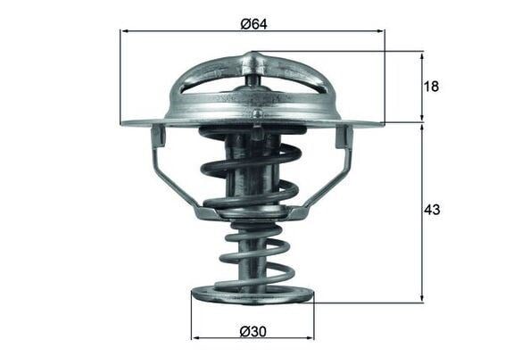 Nissan Navara Skystar Pathfinder Mitsubishi L200 Termostat 82 C Contalı MAHLE