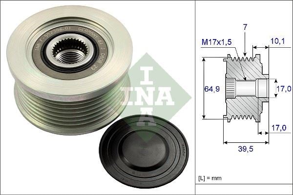 Nissan Navara Pathfinder Alternatör Kasnağı Rulmanlı 2.5L YD25DDTİ DCİ INA