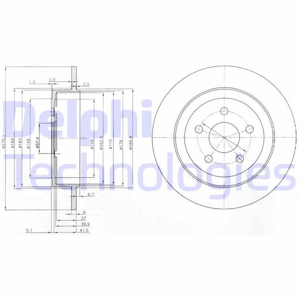 Chrysler Neon PT Cruiser Sebring Arka Fren Diski Deliksiz DELPHI