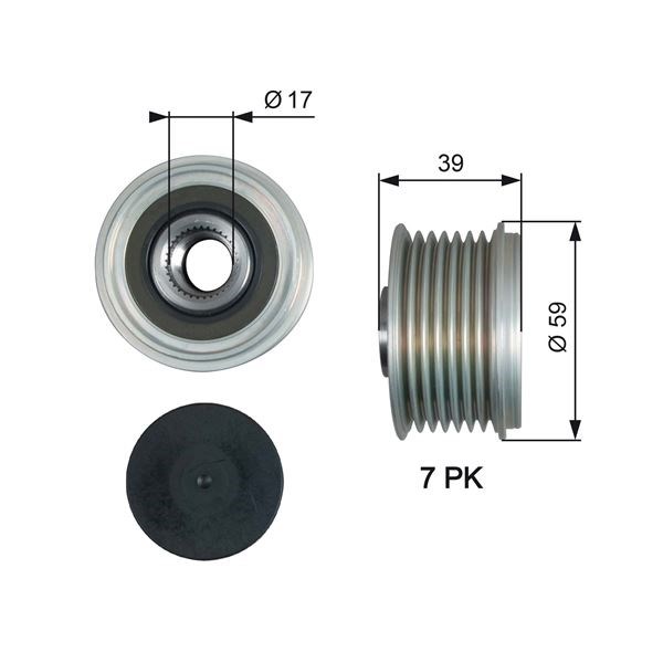 Nissan Navara Alternatör Kasnağı GATES