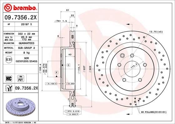 Nissan Arka Fren Diski XTRA BREMBO
