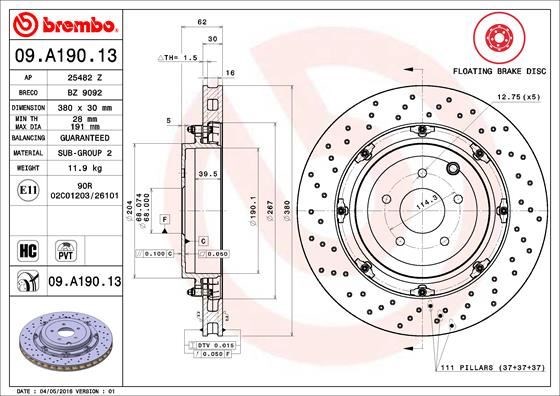 Nissan Arka Fren Diski Floating BREMBO