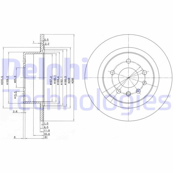 Opel Omega Arka Fren Diski Deliksiz DELPHI