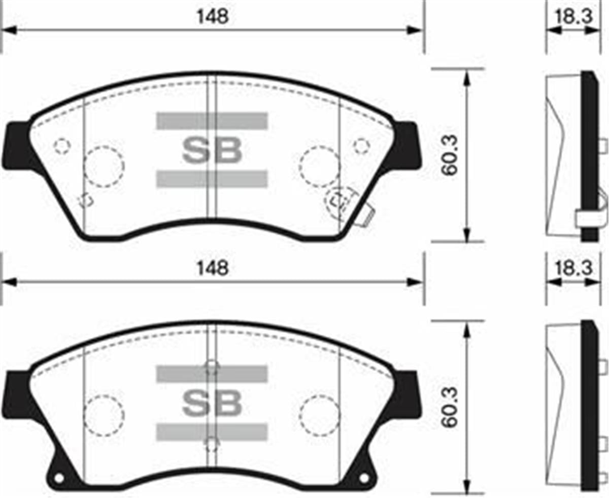 Ön Balata 15 Inc Astra J 1.3 Cdtı-1.4-1.4 Turbo-1.6 1.7 Cdti 2.0Cdti 10 Aveo 11