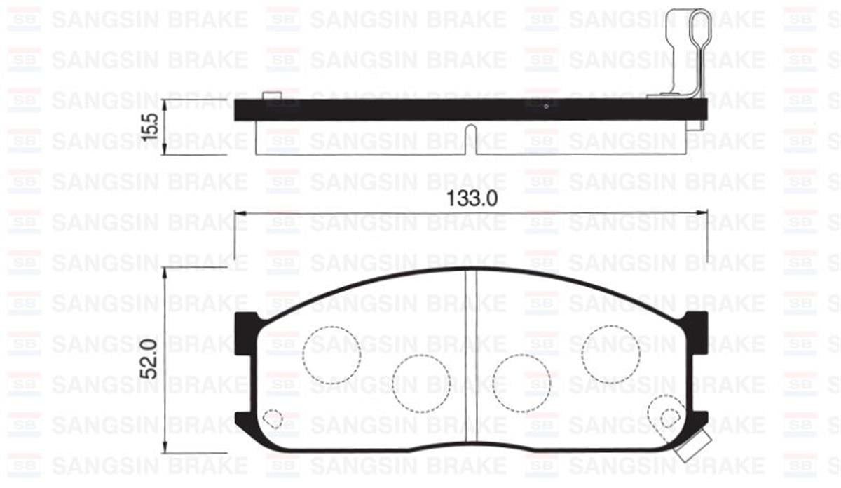 Ön Balata Kıa Besta 2.2D 96 Besta 2.7D 99 Mazda E2000 E2200 91-03 Gdb737