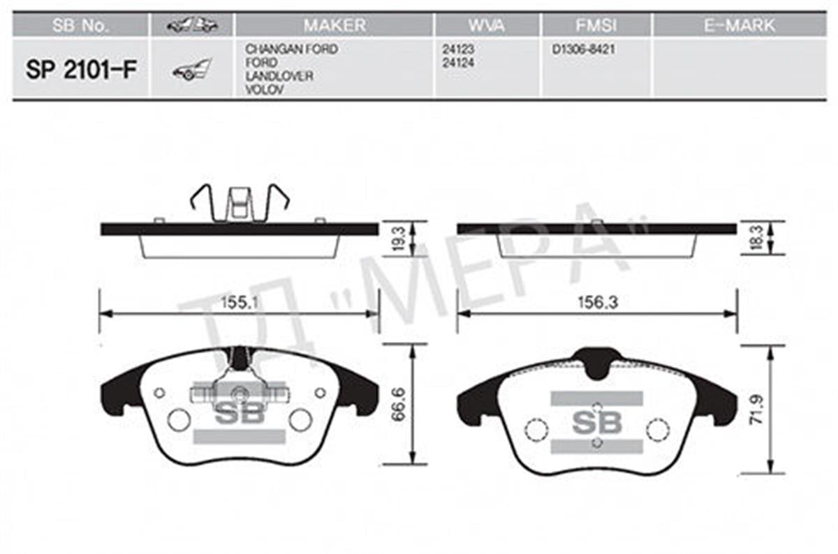 Ön Balata Mondeo Iv 07 Galaxy 06 Smax 06 Volvo S80 06 V70 07 V60 Freelander Iı 0