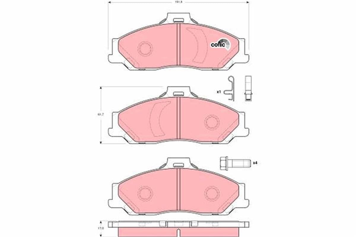 Ön Balata Ranger 2.5 D Td 4X4 99 3.0 Tdci 05 Mazda B Serisi 2.5 D Td 98 Gdb3353