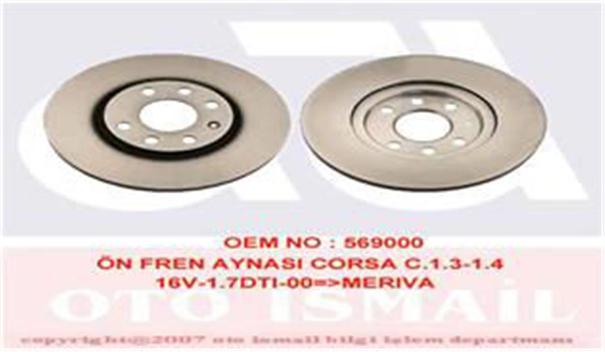 Ön Fren Aynası Corsa C Z14 Y17dt 00-03 1.3Cdti03 Combo 01-03 1.3Cdti 04 Tıgra 04