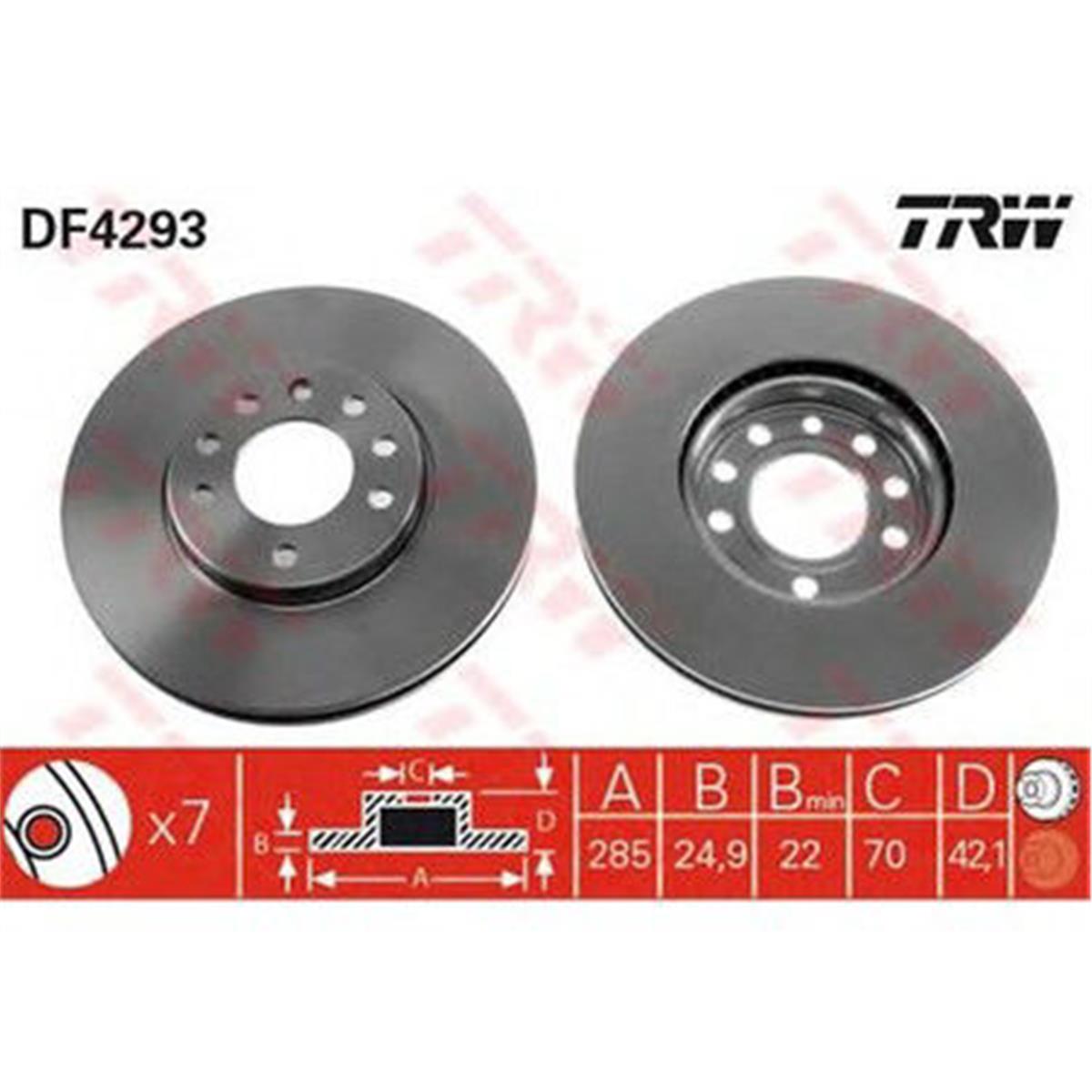 Ön Fren Aynası Vectra C Gts 1.6 2.016V 02 Sıgnum 03 Saab 9.3 02 Croma 05 285X25x