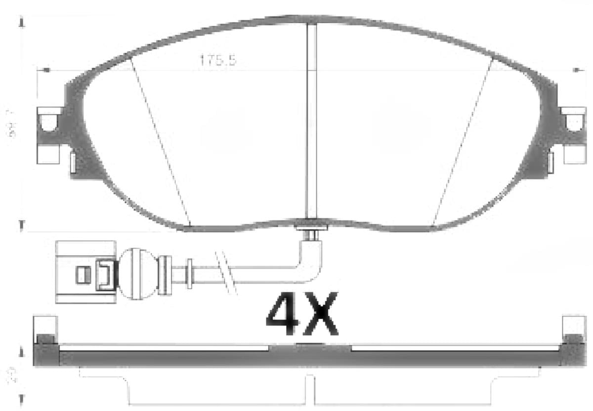 On Fren Balatası Vw Passat 11-15  Sharan 11-  Seat Alhambra 11-