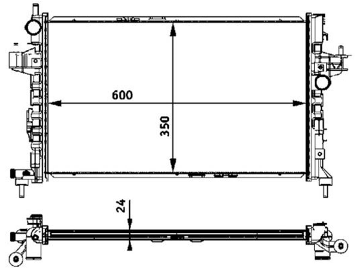 Opel Corsa C Radyatör Klimalı 24466780-93177424-1300259-1300