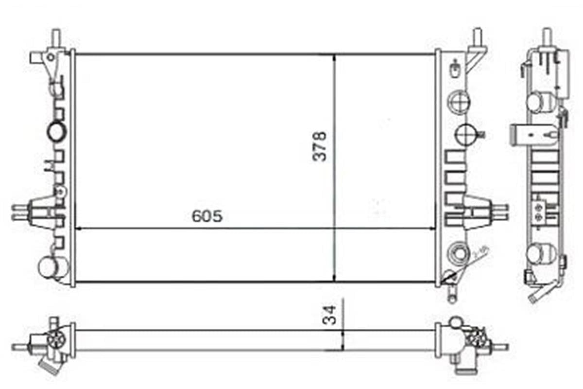 Opel Astra G Zafira A Su Radyatörü Behr 1.4-1.8 Manuel 1300257