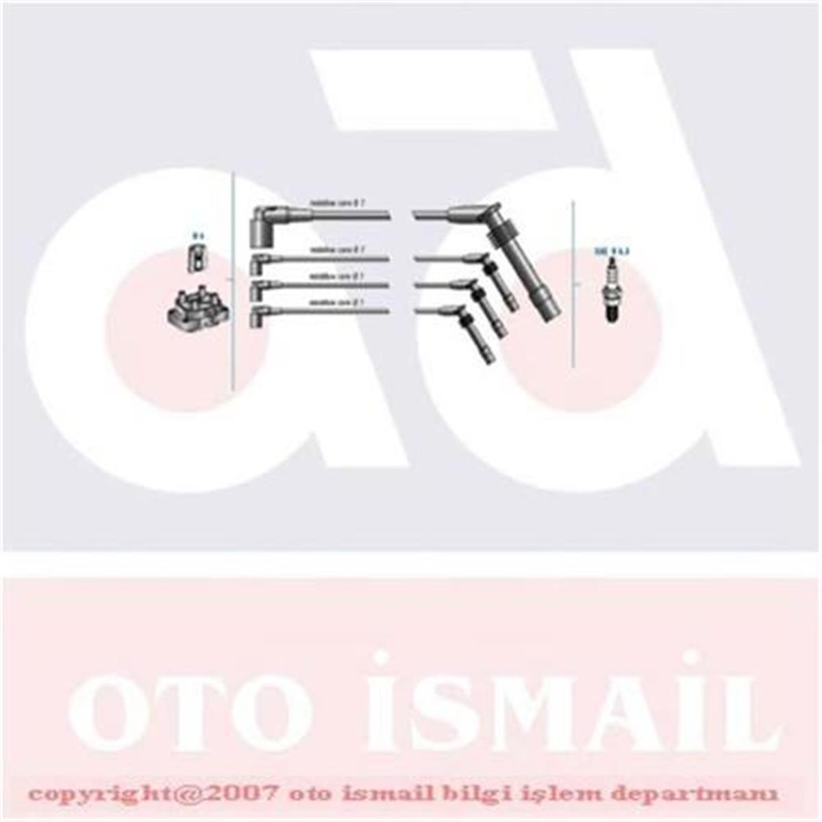 Opel Corsa B-Combo B (1993-2000) Buji Kablosu Takımı 1612606-1612556