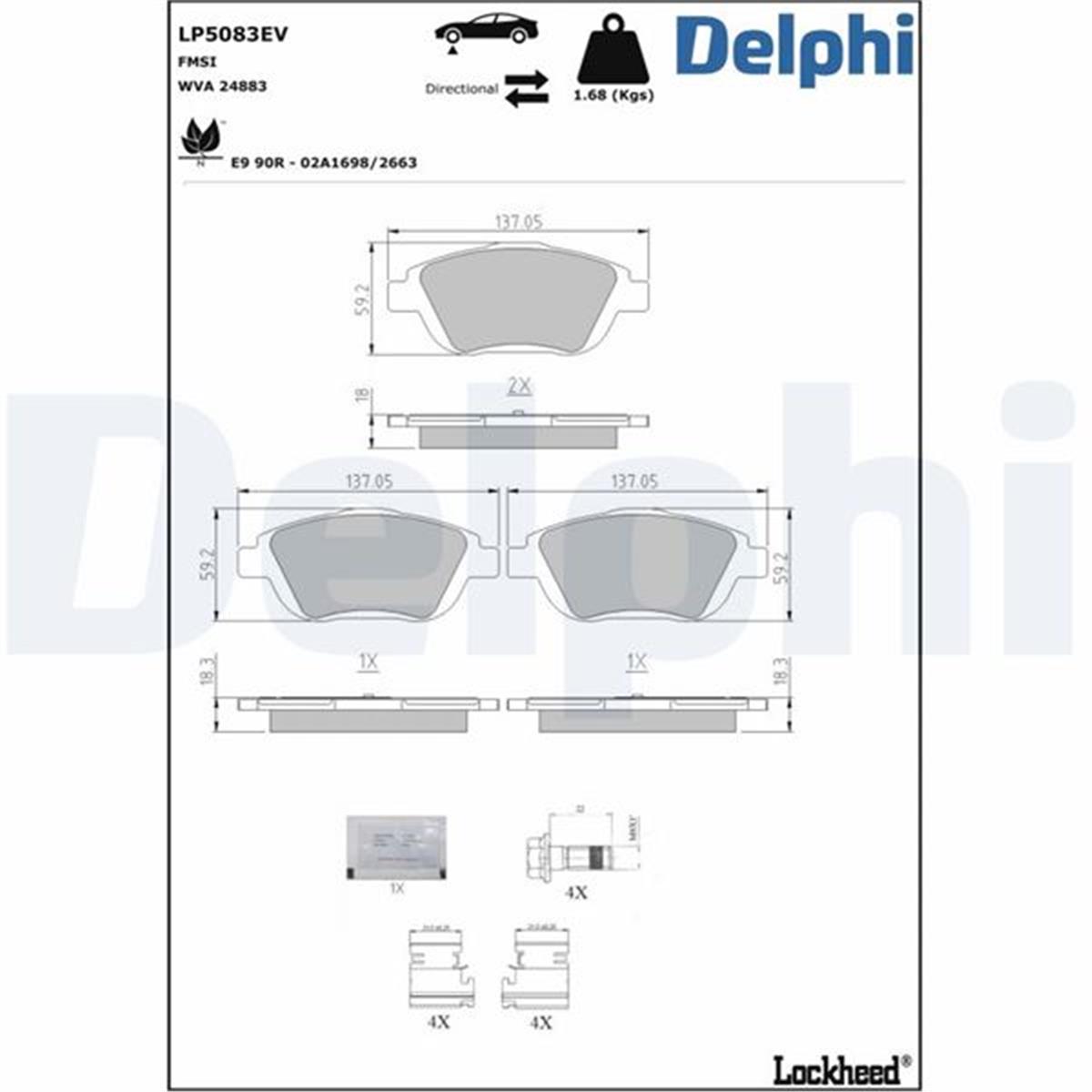 Opel Corsa F (2019>) Ön Fren Balatası 283Mm 1647863580-1617293780-3649095