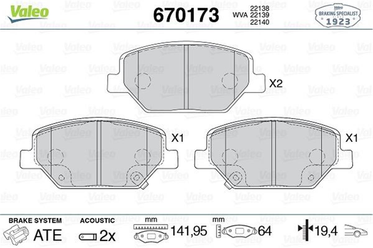 Opel Insignia B (18>) Ön Fren Balatası 1680880180-84120877-42794673