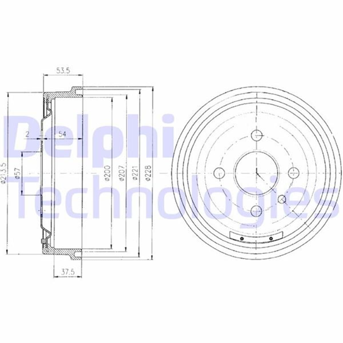 Opel Astra F (1991-1998) Kadett Arka Fren Kampana 228X200x38 568053-568058-90086194-9019391