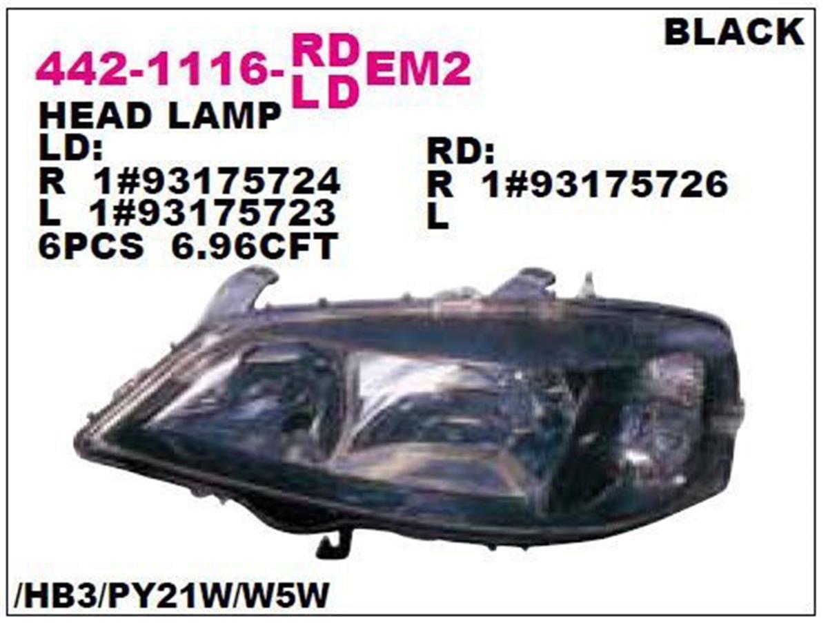 Opel Astra G Sol Far Depo (2003-2007) 1216289
