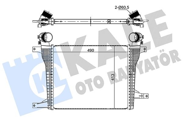 Opel Antara A Turbo Radyatörü [Brazing 490x413x30] KALE-RADYATOR