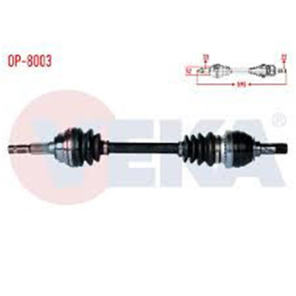 Opel Astra G 1.4/1.6 Komple Aks Sol Ön Veka