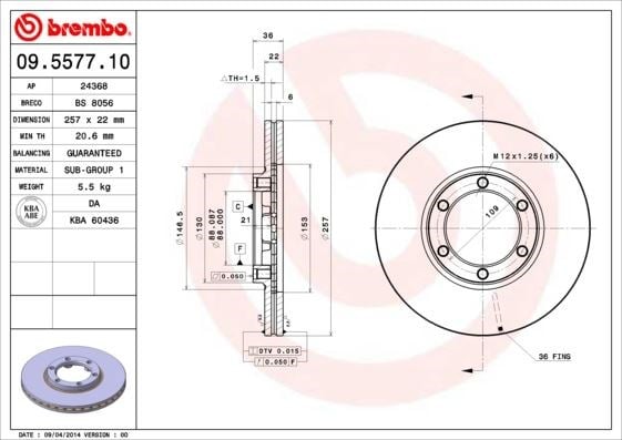 Opel Frontera A Ön Fren Aynası BREMBO