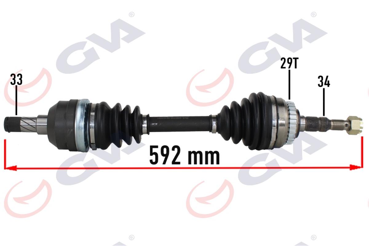 Opel Vectra A (1988-1995) 1.8-2.0 Komple Aks Sol 592Mm 374183-374235-90540865