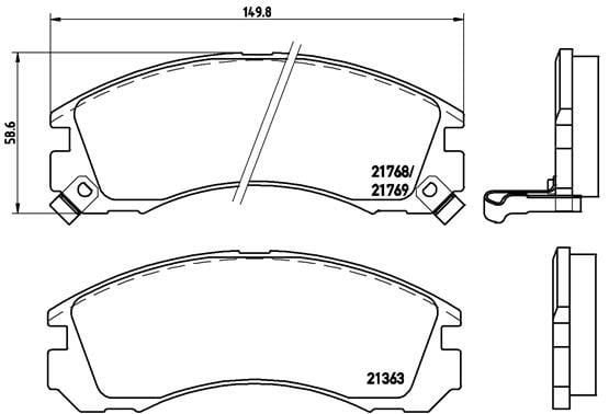 Mitsubishi Outlander Pajero Ön Fren Balatası BREMBO