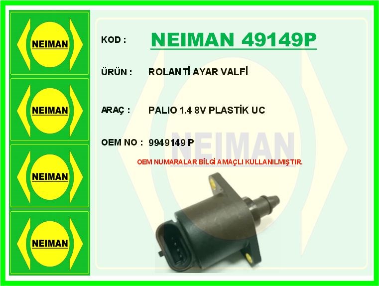 Fiat Palio 1.4 8V Rolanti Ayar Valfi Plastik Uç BESCHER