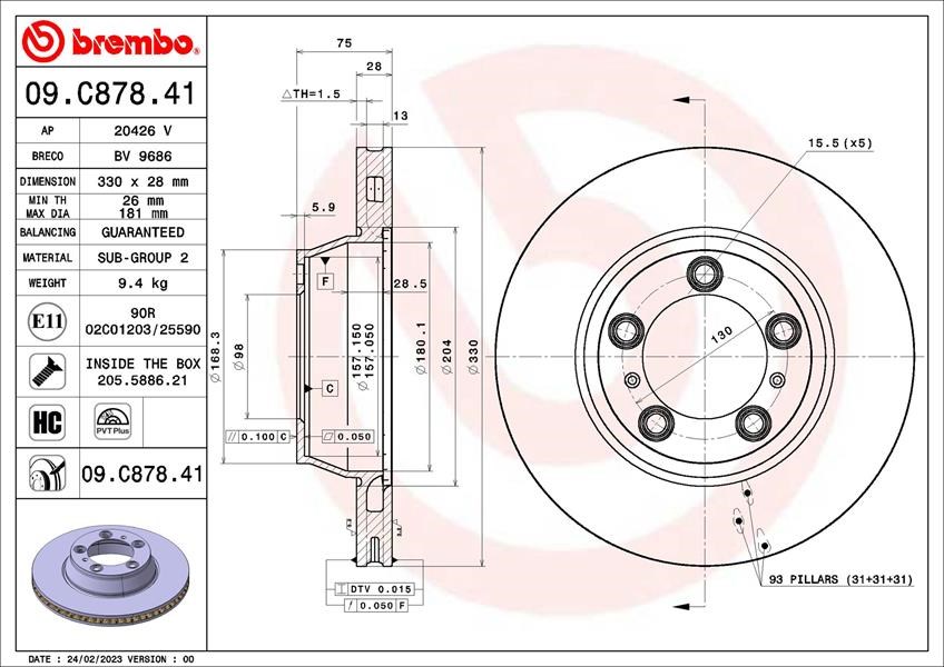 Porsche Panamera Fren Diski BREMBO