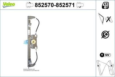 Fiat Panda Ön Sol Cam Mekanizması VALEO
