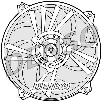 Partner II Berlingo III Xsara Picasso Radyatör Fan Motoru Çerçeveli 460W-385mm DENSO