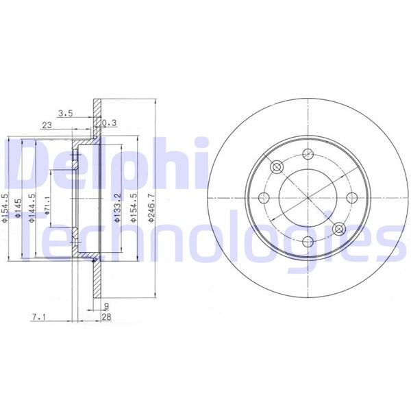 Peugeot Partner Berlingo 307 1007 Citroen C3 C2 Xsara Arka Fren Aynası DELPHI