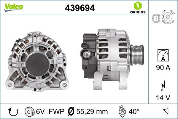 Peugeot Partner Berlingo Expert Jumpy 1.6 1.9 Alternatör 14V 90amp Start-Stop VALEO