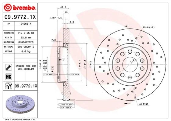 Volkswagen Passat Ön Fren Diski BREMBO