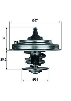 Passat 2.5 TDI-2.8 -A4-A6 2.4-2.5-2.6-2.8 -Super B 2.5 TDI Termostat 87C MAHLE