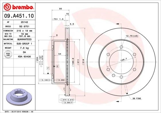 Nissan Patrol Arka Fren Diski Hava Kanallı BREMBO