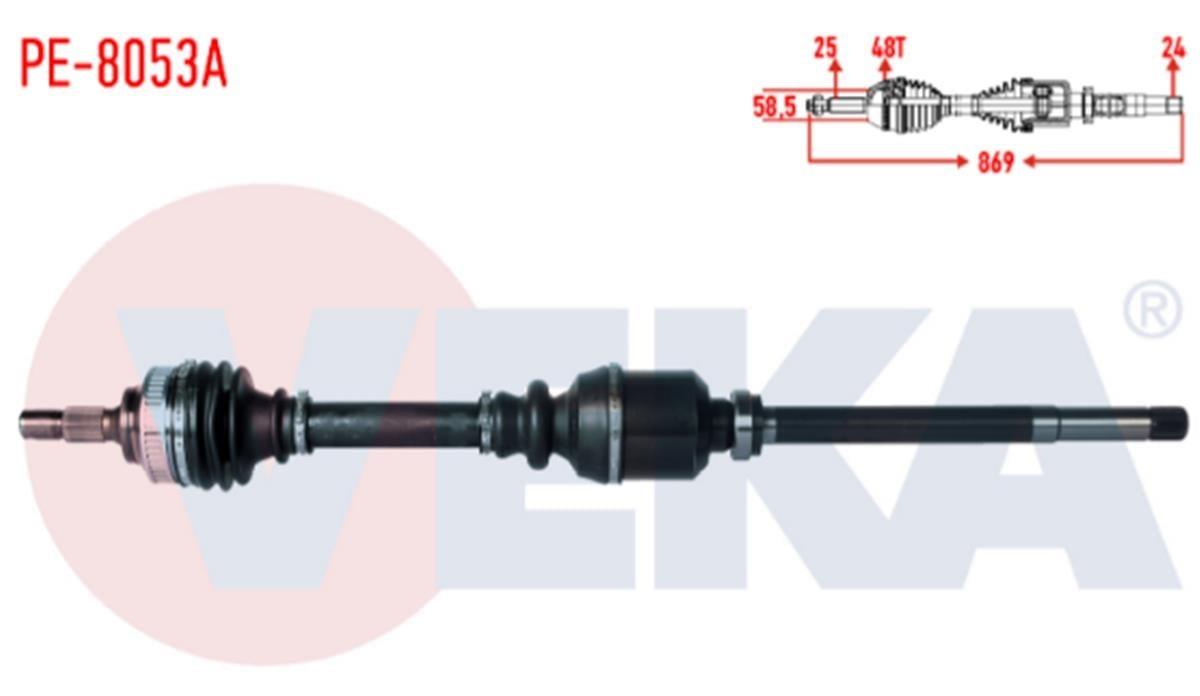 Peugeot Partner Aks Komple Sağ Ön Veka 1.6 Hdı Abs'li