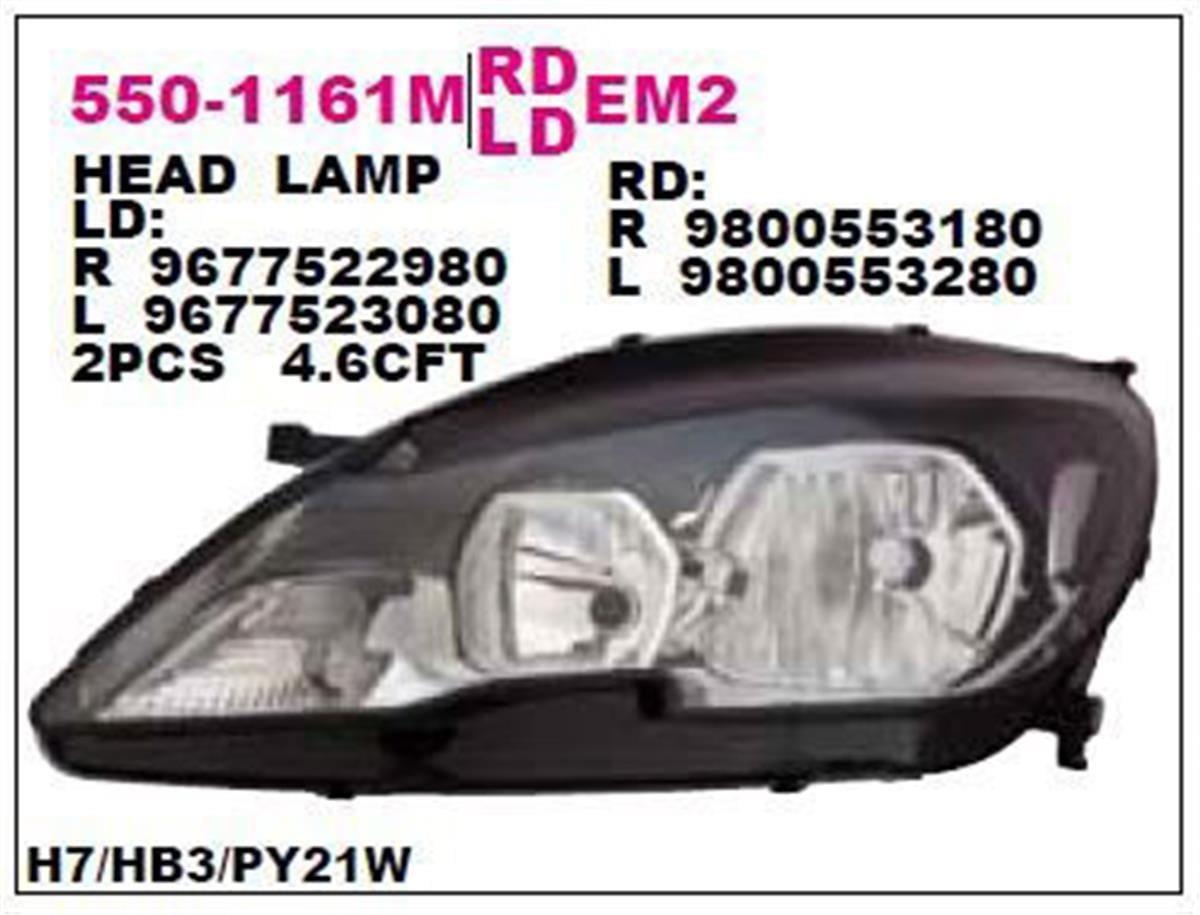 Peugeot 308 (T9) Sol Far Depo 2014 Ve Üzeri 9677523080