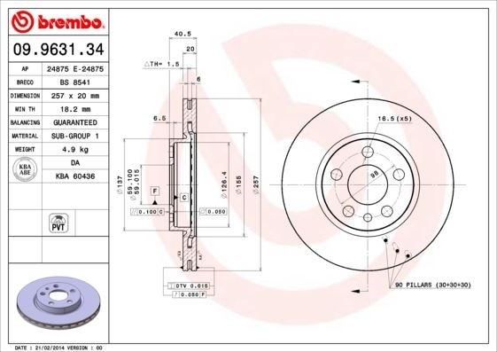 Peugeot Expert Ön Fren Aynası Havalı BREMBO