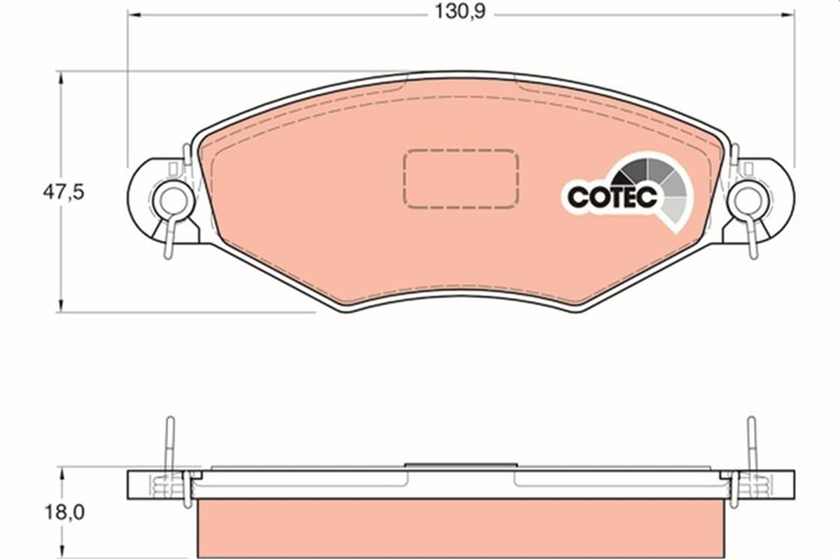 Peugeot 206 (1998>) 306 (1993>) Ön Fren Balatası 4254.94-421.91-4253.20-Wva2320
